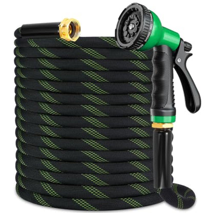 150 ft Garden Hose, 2026 New No Kink Flexible Water Hose 150ft, 10 Function Nozzle, Solid Metal Fittings, Enhanced Multi-layer Construction, Lightweight & Portable for Gardening, Cleaning, Car Washing