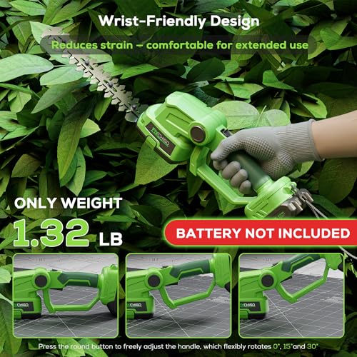 21V Cordless Hedge Trimmer, 2 in 1 Handheld Bush Trimmer Compatible with MAKITA 21V Battery(Battery not Included), Electric Grass Shear for Garden Yard Lawn Care, Powerful & Lightweight - size: Hedge Trimmer Only