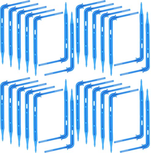 GANAZONO Drip Emitters Emitters Drip Emitter Stakes 100PCS Angled Plastic Irrigation Support Stakes Drip Tubing Hold Stakes for Gardening Patio Lawn Vegetable Fruit (Pack of 4) - size: 10X4cm (Pack of 4)