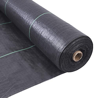 EXTRAEASY 6ft x 100ft Garden Weed Barrier Landscape Fabric,Weed Block Fabric Heavy Duty 3.2OZ,Woven Mulch for Landscaping Ground Cover Weed Control Fabric, Black Garden Bed Liner - size: 6ft x 100ft