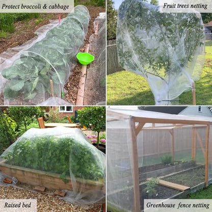 10X50 FT Garden Netting Pest Barrier, Ultra Fine Mesh - size: 10x50 FT