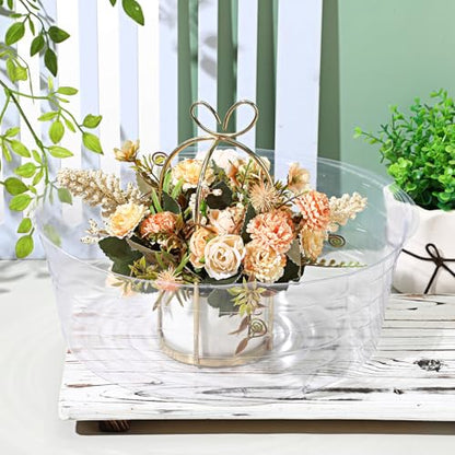 Hoolerry 15 Pcs Plastic Plant Saucer Clear Deep Tray, 12 Inch - size: 12 Inch