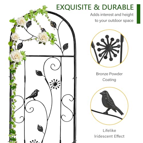 aboxoo 2-Pack Bird Metal Garden Trellis for Climbing Plants - color: Bird, size: 2pcs