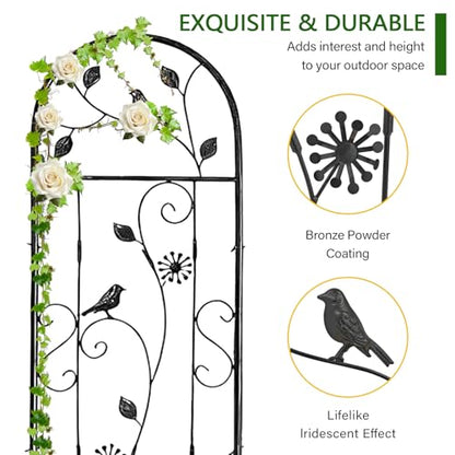 aboxoo 2-Pack Bird Metal Garden Trellis for Climbing Plants - color: Bird, size: 2pcs