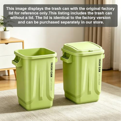 Kitchen Trash Can, Plastic Square Trash bin,8 Gallon,Green
