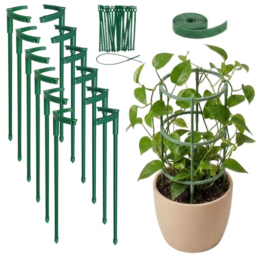 12PCS Plant Stackable Adjustable Cages, Plant Support Stakes