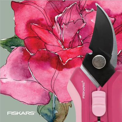 Fiskars Floral Pruning Shears, Plant Cutting Scissors for Deadheading - color: Rose Petal Pink