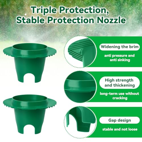 Lawn Sprinkler Head Protector – 10 Pcs for 1.5" - 2.5" Sprinkler Heads