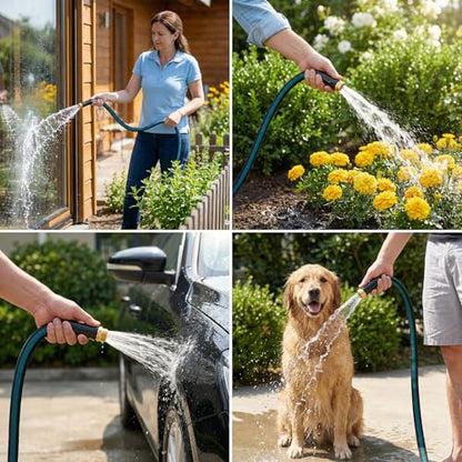 75FT Lightweight Garden Hose – Kink-Resistant, Flexible, High-Pressure Hose for Outdoor Watering, Lawn Care, Garden, and Car Cleaning