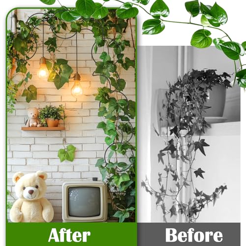 Vodolo 18 Pcs Chain Trellis for Climbing Plants Indoor Outdoor,Wall Plant Vine Climbing Support for Potted Plants,Houseplant Accessorie for Climbing Plants Pertains to Monstera,Pothos,Ivy,Wisteria