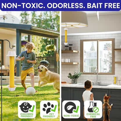 Fly Stick Sticky Fly Traps for Indoors Outdoor 6pk. Non-Toxic Super Sticky Hanging Flies Catcher Paper Tape Strips for Home. Catches All Bugs and gnats. Indoor Outdoor House Flying Insect Trap. - size: 6pack