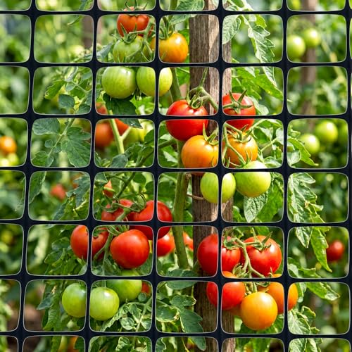 Windyun 2 Rolls 4'x50' Plastic Mesh Fence for Garden - size: 50 ft