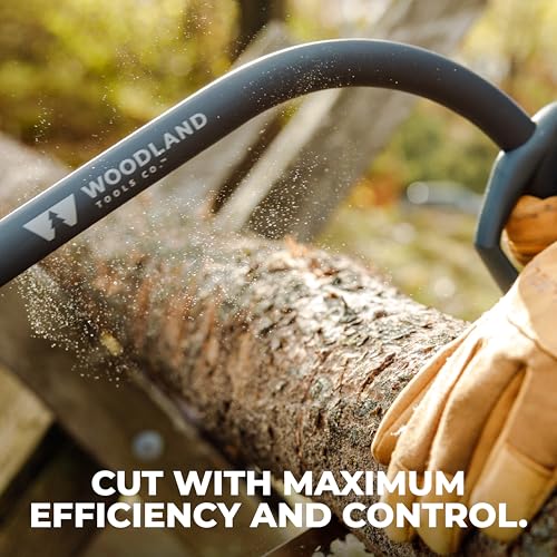 Woodland Tools 24 Inch Bow Saw – Heavy Duty Frame with Hardened Steel Blade, Comfort Grip, Tension Lever, Manual Saw for Trees, Brush, and Christmas Tree Cutting - style: Heavy Duty Bow Saw