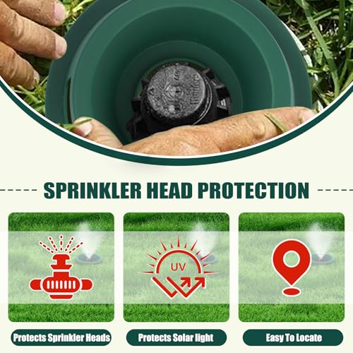 10 Pack Lawn Sprinkler Head Protector, Guards Against Mowers & Cars
