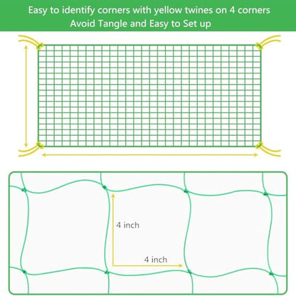 Garden Trellis Netting Plant Support Mesh Heavy Duty Climbing Lattice Square Grid Screen for Vine Vegetable Cucumber (Green) - color: Green