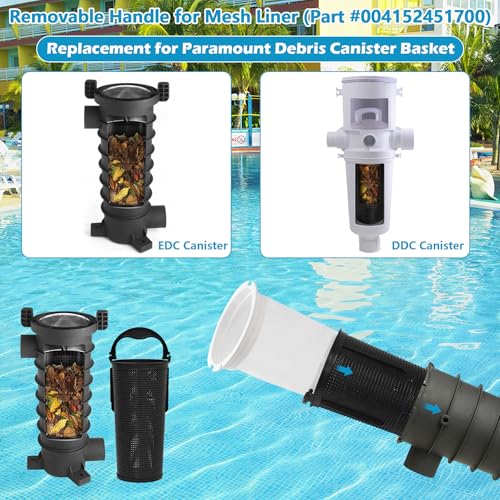 BigHead 005-152-2207-00 Debris Canister Basket Replacement for Paramount DDC/EDC Leaf Canisters, Black 1 Pack, Replaces 3227-525 3227-535 5152220700 63164 PMT-201-798 PMT-201-9499 - size: 005-152-2207-00