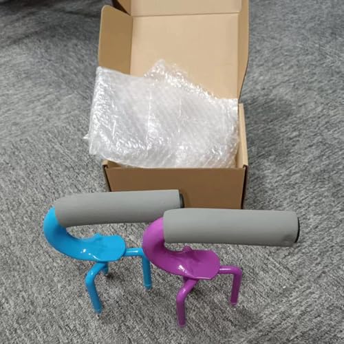Hand Tiller Garden Tool Lawn Aerator Spike Manual Tool 2 Pack - color: Purple and Blue
