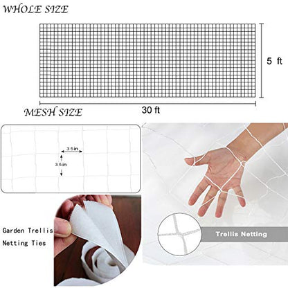 BaseGoal 3.5in Mesh Trellis Netting, 5x15ft, 2 Pack - size: 3.5" Mesh