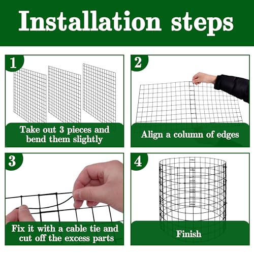 10 Packs Wire Plant Protector from Animals, Metal Mesh Plant Cage Covers - color: 10 Pack 12x12 Inch
