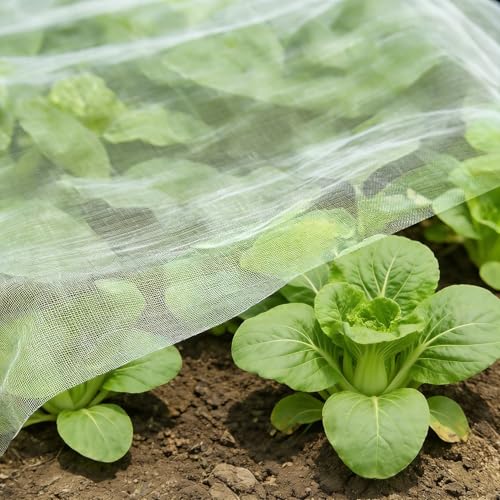 Garden Netting, 8'x10' Plant Netting Pest Barrier Bird Mosquito Net for Garden Protection, Garden Plant Cover Row Cover Raised Bed Screen Mesh for Vegetables Fruits Flowers Crops Plants Greenhouse