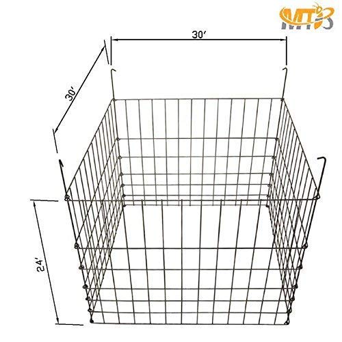 Garden Wire Compost Bin 30x30x24 inches, Black, Garden Bed Fencing