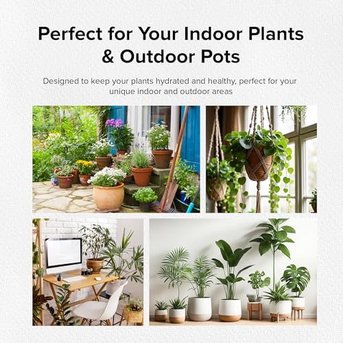 The Olla Company Terracotta Watering Spikes with Lids, Large 4 Pack - size: Large