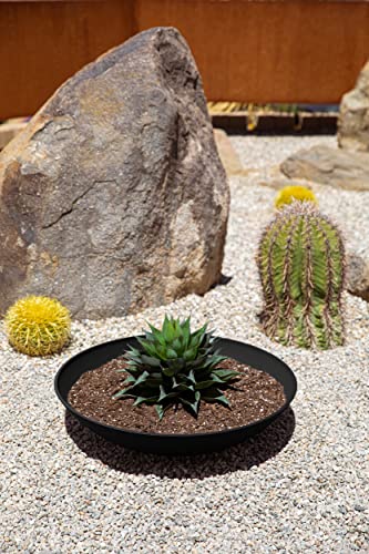 Veradek Mason Series Lane Bowl - Large Outdoor Bowl Planter - color: Black, size: 6"H x 24"DIA 2PK