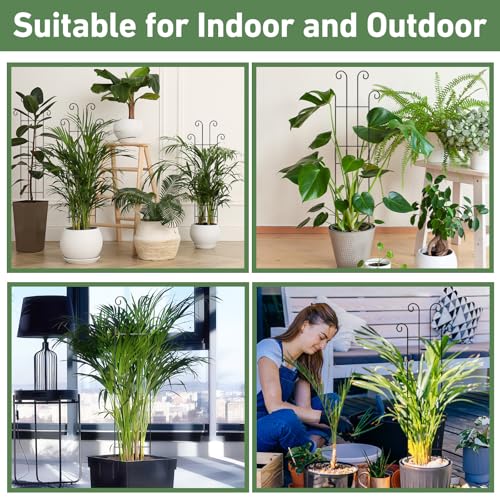 32.6in Tall Plant Trellis Indoor, Metal Garden Trellis for Climbing Plants, Expandable Trellis for Potted Plants for Ivy Pothos Hoya Monstera, 4 Pack - size: 32.6in/4p