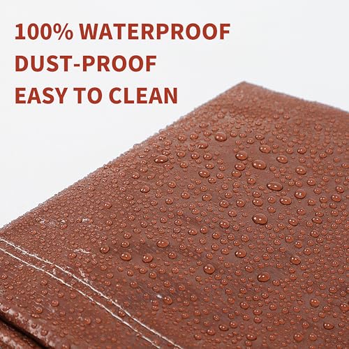 TARPAL 5x5 Feet(2pack) Small tarp with Drawstring Tarp Waterproof Brown - size: 5x5 Feet (2pack)-Finished size