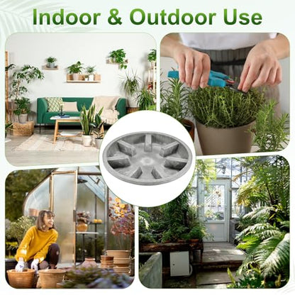 M METERXITY 2-Pack Plant Saucer, 10.04 Inch/25.5 cm Plastic Plant Trays Thicker for Pots/Indoor/Outdoor/Water Drainage and Protection, Flowerpot Drip Tray [Gray Veins] - color: Gray Veins