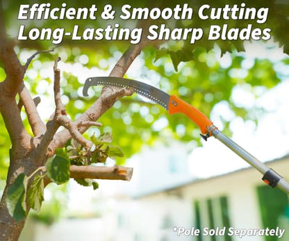 Pruning Manual Hand Saw for Tree Trimming (Pole Sold Separately) - size: 14 in Blade (Hand-held or for Extension Pole)
