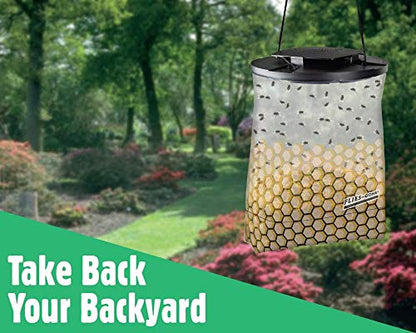 Flies Be Gone Fly Trap – Disposable Outdoor Fly Trap, Protein-Powered Attractant for Farms, Ranches & Patios – Reusable Hanging Fly Catcher, Fast Fly Infestation Control for Livestock & Backyards - size: 2 Traps