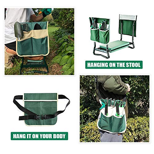Garden Kneeler and Seat Stool Heavy Duty Garden Folding Bench with Large RemovableTool Pocket Gloves and Soft EVA Kneeling Pad for Gardening Lovers - size: Style B