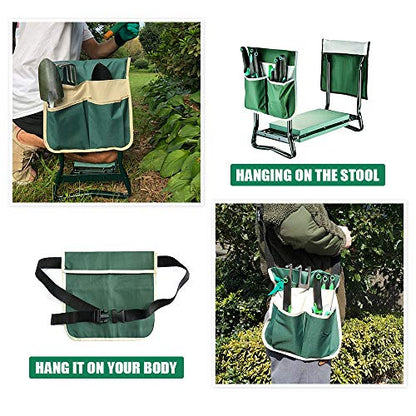 Garden Kneeler and Seat Stool Heavy Duty Garden Folding Bench with Large RemovableTool Pocket Gloves and Soft EVA Kneeling Pad for Gardening Lovers - size: Style B