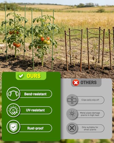 4 Pack 36 Inch Tomato Cages for Pots and Containers - size: 4 Pack