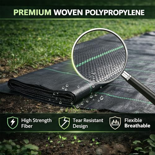 Garden Weed Barrier Fabric, Heavy Duty Landscape Fabric, Ground Cover Weed Blocker Cloth, Landscaping Fabric for Garden, Vegetable Beds, Path Way (WBF-4ft x 300ft) - size: 4ft x 300ft