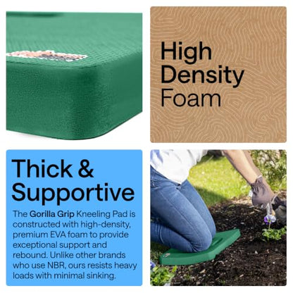 GORILLA GRIP® Extra Thick Foam Kneeling Pad for Gardening, 17.5x11 Grass - color: Grass