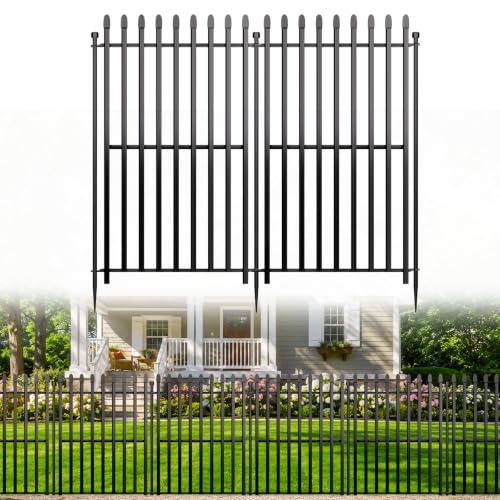 No Dig Decorative Garden Fence, 40in(H)×22ft(L), 10 Panels - size: 40 in(H) X 22 ft(L)