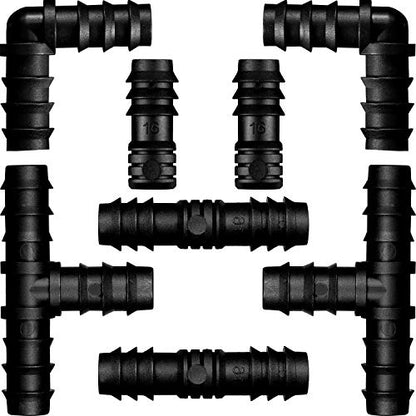 Maitys 8 Pcs 1/2 Inch Drip Irrigation Fitting Soaker Hose Repair Kit, Mixed - style: Mixed