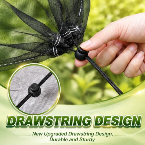 4 Pack Garden Netting Mesh Barrier Bags for Plant Bird Netting for Garden Protection Outdoor Mesh Plant Cover with Drawstring for Berry Bush, Tomato Raised Bed Fruit Tree(2.6 x 3.2 ft) - size: 2.6 x 3.2 ft