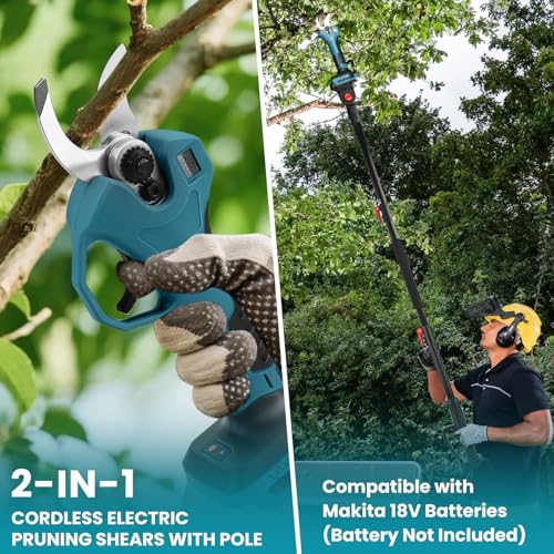 2-in-1 Cordless Pole Pruning Shears for Makita 18V Battery (No Battery) - style: 2 in 1 Blue for Makita 18V