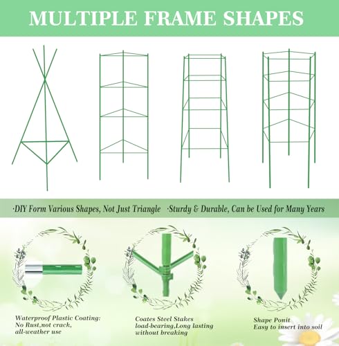 Moirsunt 66Inch Tomato Cage for Garden, 4Pack Plant Support Garden Stakes - size: 4Pack 66 Inch