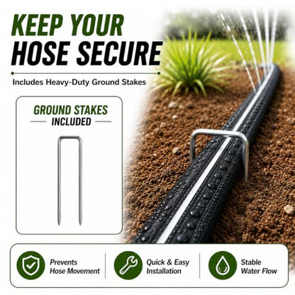 Sprinkler Hose with Holes 25 ft for Garden Watering - size: 25 ft