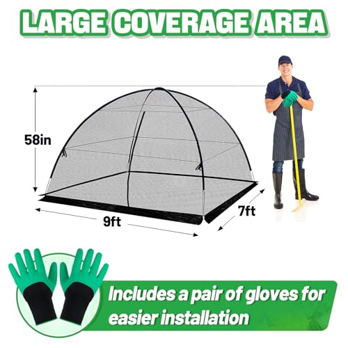 Alphatool 7 x 9 Ft Pond Netting for Koi Ponds - size: 7 x 9 Ft