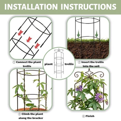 Plant Trellis for Climbing Plants Indoor 2Pcs Small Garden Trellis for Potted Plants Sturdy Metal Houseplant Support 33in Taller Plant Trellis for Monstera pothos lvy Vine