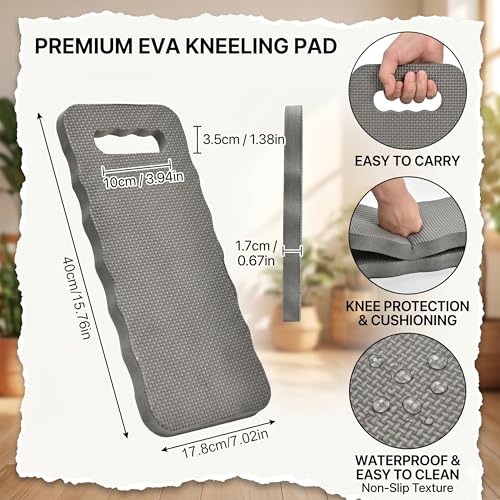 10 Pcs Garden Kneeling Mats, 15.8 x 6.7 x 0.67 Inch Foam Waterproof Knee Cushions