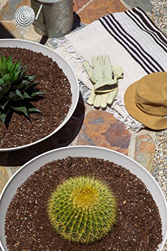 Veradek Mason Series Lane Bowl - Large Outdoor Bowl Planter - color: White, size: 6"H x 24"DIA