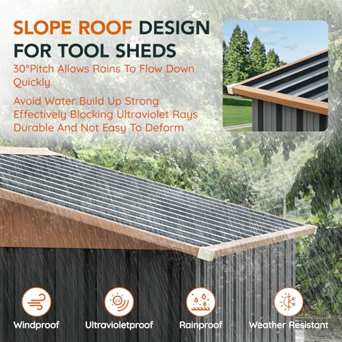 Verdeluxe 6x4FT Multi-Used Shed & Outdoor Storage Shed,Matte Gray - size: 6*4FT(Base Not Included)