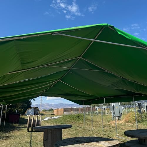 RENEGADE Industrial Tarp 44x22 ft Green – Heavy Duty, Waterproof, UV-Resistant, PFAS-Free – Large-Scale Tarpaulin for Jobsite Shielding, Equipment, Agriculture & Building Materials - color: Green, size: 44x22