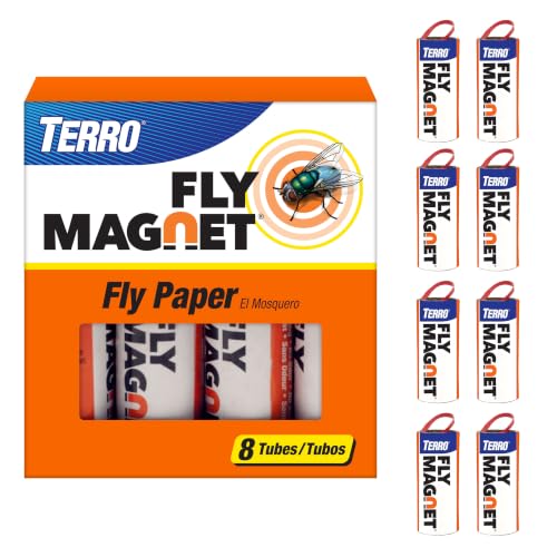 TERRO T518 Fly Magnet Indoor Housefly, 8 Count Pack, Sticky Fly Trap Indoor Hanging - size: 1 Pack